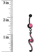 Load image into Gallery viewer, Pink Double Swirl Belly Ring
