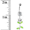 Load image into Gallery viewer, I love Tulips Clear Dazzle Flower Belly Ring
