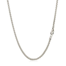 Load image into Gallery viewer, 2.1mm 14k White Gold Round Wheat Chain
