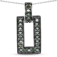 Load image into Gallery viewer, 0.36 Carat Genuine Green Diamond .925 Sterling Silver Pendant
