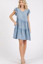 Load image into Gallery viewer, New Summer V-Neck Ruffled Cap Sleeve Mini Dress For Women – Fluttering, Trendy, Feminine, Elegant &amp; Playful Style
