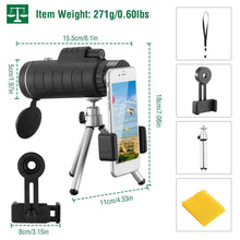Load image into Gallery viewer, 40x60 HD Optical Monocular Telescope with FMC Lens
