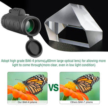 Load image into Gallery viewer, 40x60 HD Optical Monocular Telescope with FMC Lens
