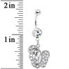 Load image into Gallery viewer, Abstract Crystalline Butterfly Belly Ring
