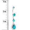 Load image into Gallery viewer, Hollywood Diva Aqua Gem Teardrop Belly Ring
