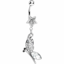 Load image into Gallery viewer, Crystalline Dragonfly Belly Ring
