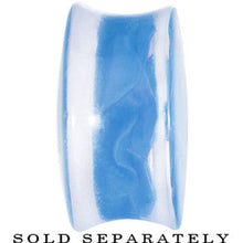 Load image into Gallery viewer, 7/8 Clear Acrylic Blue Floating Rose Flower Saddle Plug
