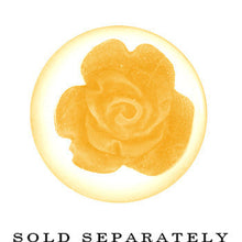 Load image into Gallery viewer, 00G Clear Acrylic Yellow Floating Rose Flower Saddle Plug
