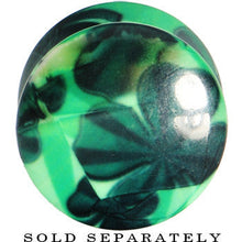 Load image into Gallery viewer, 1/2 Green Acrylic Four Leaf Clover Field Saddle Plug
