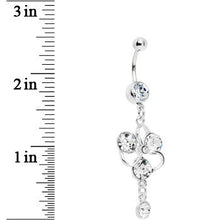 Load image into Gallery viewer, Clear Gem Glamour Flower Belly Ring
