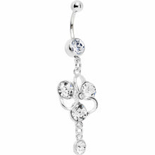 Load image into Gallery viewer, Clear Gem Glamour Flower Belly Ring
