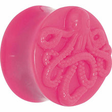 Load image into Gallery viewer, 20mm Pink Acrylic Octopus Plug
