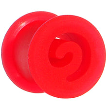 Load image into Gallery viewer, 0G Red Flexible Silicone Flat Spiral Plug

