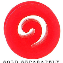 Load image into Gallery viewer, 0G Red Flexible Silicone Flat Spiral Plug
