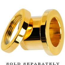 Load image into Gallery viewer, 4G Gold Plated Screw Fit Tunnel

