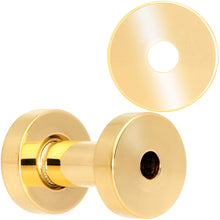 Load image into Gallery viewer, 8G Gold Plated Screw Fit Tunnel Set
