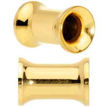 Load image into Gallery viewer, 4G Gold Tone Plated Double Flare Tunnel Plug Set
