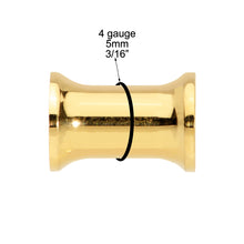 Load image into Gallery viewer, 4G Gold Tone Plated Double Flare Tunnel Plug Set
