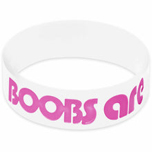 Load image into Gallery viewer, White Pink Boobs are Cool Awareness for Breast Cancer Bracelet
