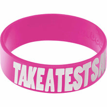 Load image into Gallery viewer, Pink White Take a Test, Save a Breast Awareness for Breast Cancer Bracelet
