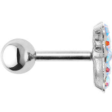 Load image into Gallery viewer, 16G Aurora Crystal Ferido Butterfly Cartilage Tragus Earring
