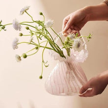 Load image into Gallery viewer, Handmade Glass Purse Vase for Flowers
