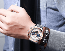 Load image into Gallery viewer, Men's Sports  Waterproof Stainless Steel Watch With Chronometers And Special Date Display Unique Design Perfect Gift
