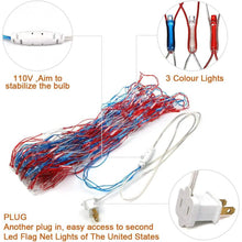 Load image into Gallery viewer, 420 LED American Advanced Flag String Lights
