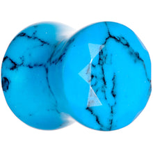 Load image into Gallery viewer, 0G Turquoise Semi Precious Stone Saddle Plug Set
