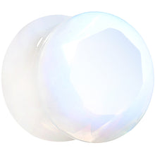 Load image into Gallery viewer, 5/8 Opalite Semi Precious Stone Faceted Double Flare Plug
