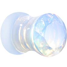 Load image into Gallery viewer, 2G Opalite Semi Precious Stone Faceted Double Flare Plug
