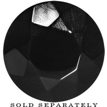 Load image into Gallery viewer, 9/16 Black Agate Semi Precious Stone Faceted Double Flare Plug
