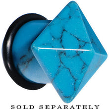 Load image into Gallery viewer, 4G Turquoise Semi Precious Stone Pyramid Top Plug

