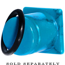 Load image into Gallery viewer, 4G Turquoise Semi Precious Stone Pyramid Top Plug
