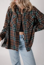 Load image into Gallery viewer, Timeless Women's Classic Plaid Button-Up Long Sleeve Jacket – Lightweight &amp; Stylish Cotton-Blend Outerwear
