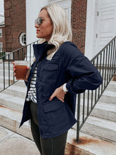 Load image into Gallery viewer, Retro Pocketed Long Sleeve Zip-Up Jacket Lightweight &amp; Stylish Outerwear for Everyday Wear

