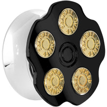 Load image into Gallery viewer, 7/8 Black Spinning Bullet Chamber Plug
