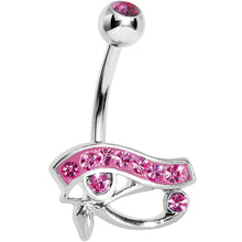 Load image into Gallery viewer, Pink Gem Eye of Ra Belly Ring
