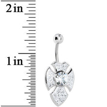 Load image into Gallery viewer, Crystalline Gem Latin Cross Belly Ring
