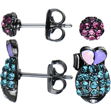 Load image into Gallery viewer, Tropical Paradise Jeweled Fish Stud Earring Set
