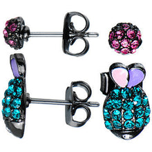 Load image into Gallery viewer, Tropical Paradise Jeweled Fish Stud Earring Set
