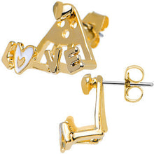 Load image into Gallery viewer, Gold Tone Love Earlobe Cuff Stud Earring
