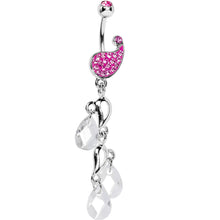 Load image into Gallery viewer, Pink Gem Raindrop Ice Belly Ring
