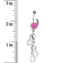 Load image into Gallery viewer, Pink Gem Raindrop Ice Belly Ring
