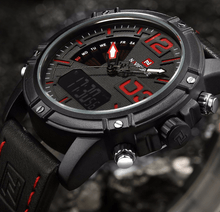 Load image into Gallery viewer, Men's Multifunction Digital Analog Waterproof Watch With Alarm And Automatic Time Zones Unique Design Excellent Gift
