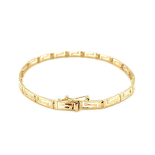 Load image into Gallery viewer, 14k Yellow Gold Greek Fret Design Fancy Bracelet
