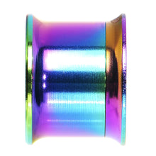 Load image into Gallery viewer, 1 inch Rainbow Titanium Double Flare Internally Threaded Tunnel
