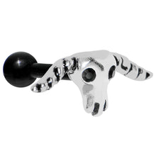 Load image into Gallery viewer, Black Acrylic 925 Silver Black Gem Bull Cartilage Earring
