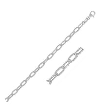 Load image into Gallery viewer, 14k White Gold Anklet with Fancy Hammered Oval Links
