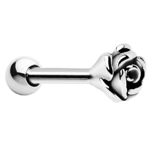 Load image into Gallery viewer, Silver 925 Blooming Rose Flower Cartilage Tragus Earring

